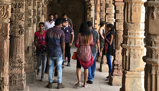 Qatar Minar-New Delhi-Architectural Column-Architecture-Asia-India-Brick-Capital Cities-Carving-Islam-Minaret-Mughal Empire-Sandstone-Tower-Small Group Trips