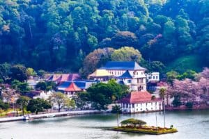 Temple of the Sacred Tooth Relic is a Buddhist temple by the Kandy Lake. One of UNESCO’s world heritage sites for your Sri Lanka travel tours.