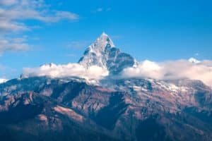 Machapuchare’s double summit resembles the tail of a fish, hence the name fishtail. Join us for this amazing sight on our Nepal travel tours.